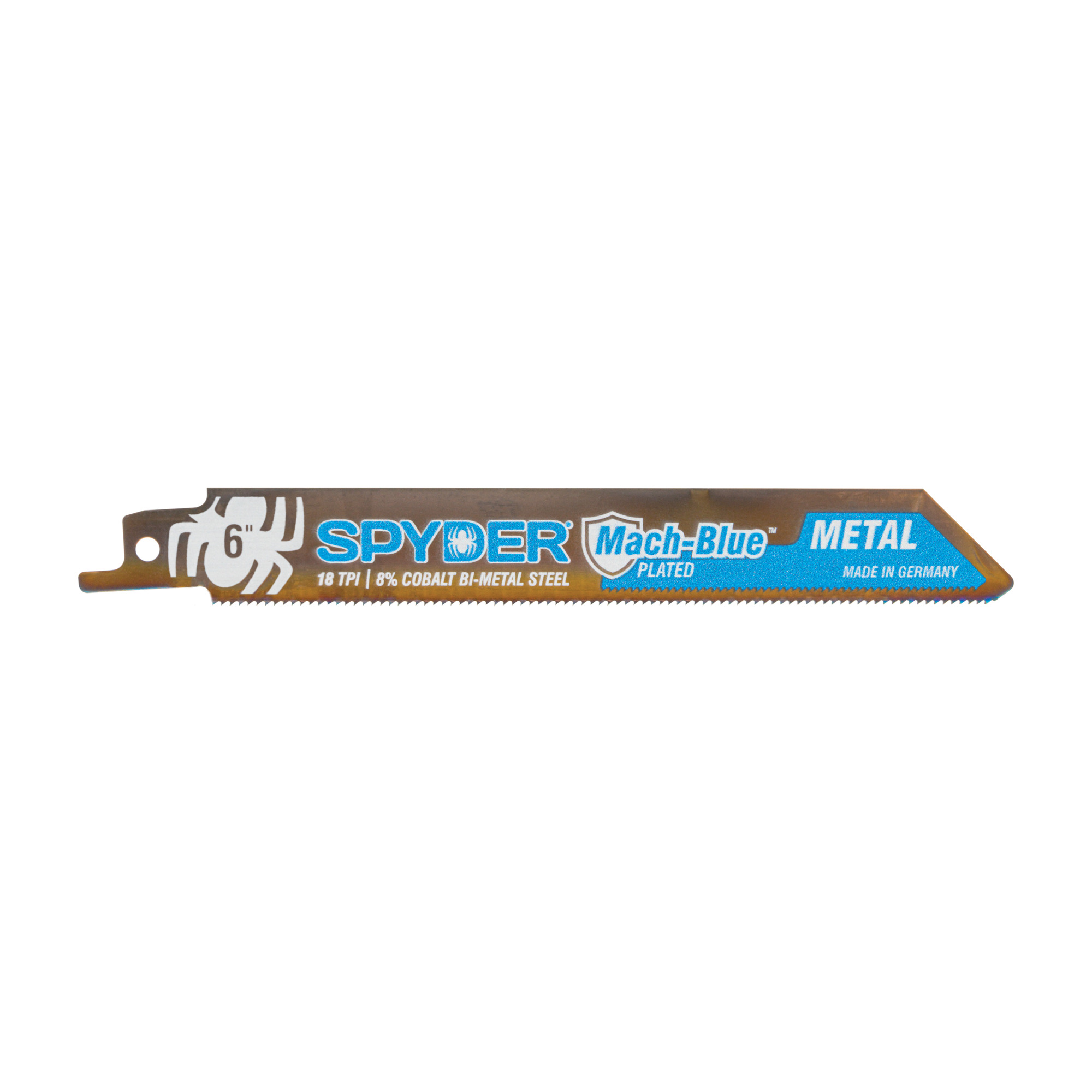 SPYDER Mach-Blue™, 6in. 18-Tpi Metal Cutting Recip Saw Blades, 2Pk, Blade Length 6 in, Included (qty.) 2 Model# 200320